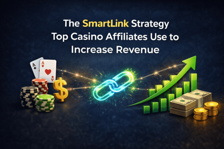 Now provide me featured image for this "The SmartLink Strategy Top Casino Affiliates Use to Increase Revenue"